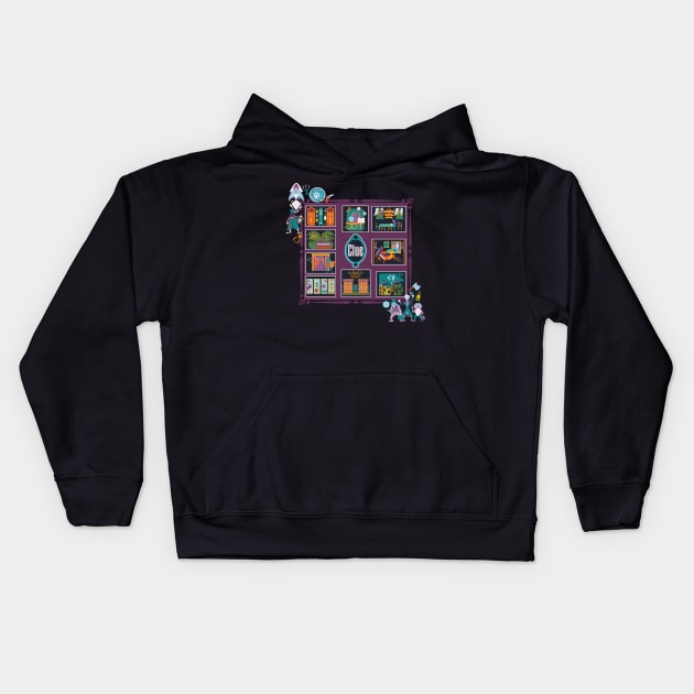 Haunted Mansion Clue Kids Hoodie by SurefootDesigns